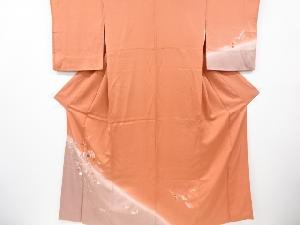 リサイクル　鼓に蝶・草花模様刺繍訪問着